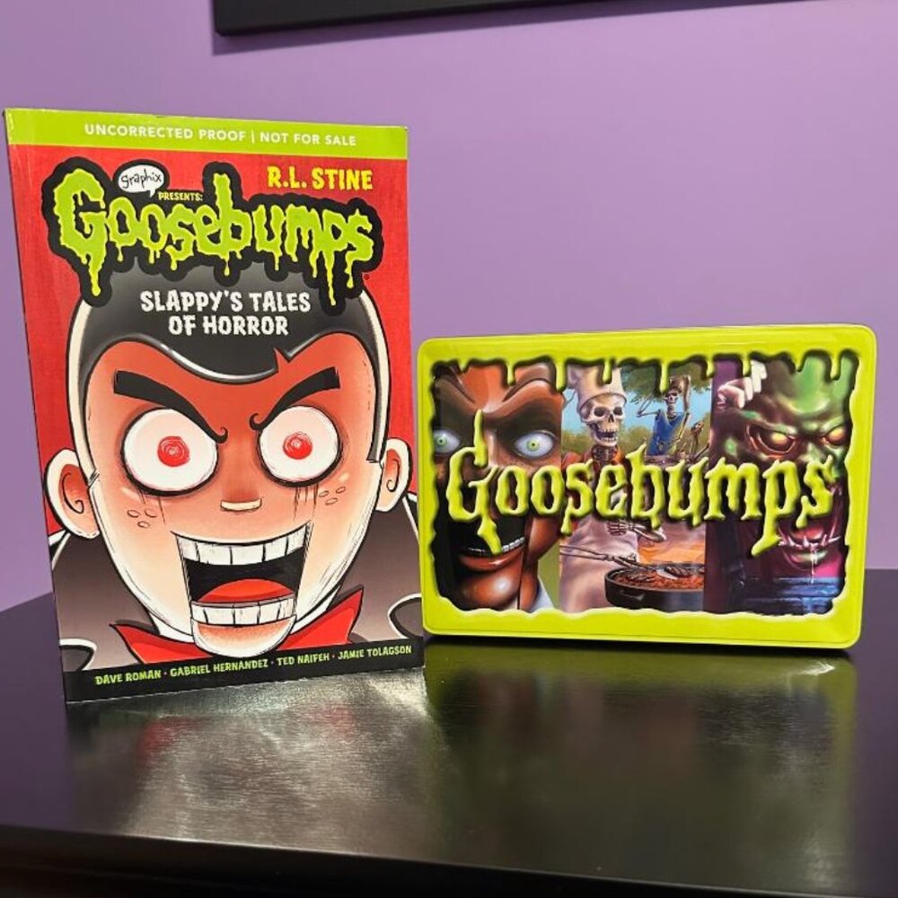 AUTOGRAPHED Goosebumps Limited Edition Tin with RARE Uncorrected Proof - Picture 3 of 5
